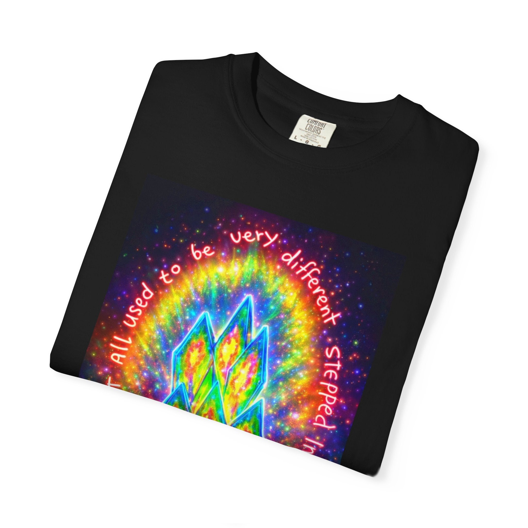 Psychedelic Crystal - Black T-shirt - POD