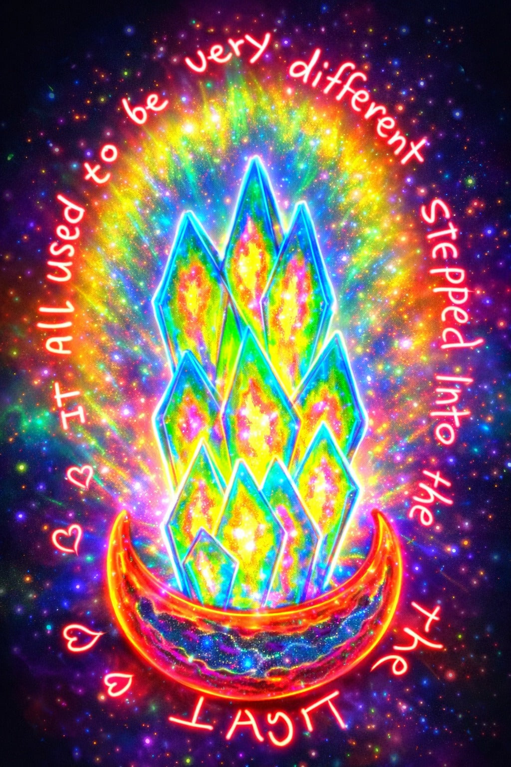 Psychedelic Crystal - Black T-shirt