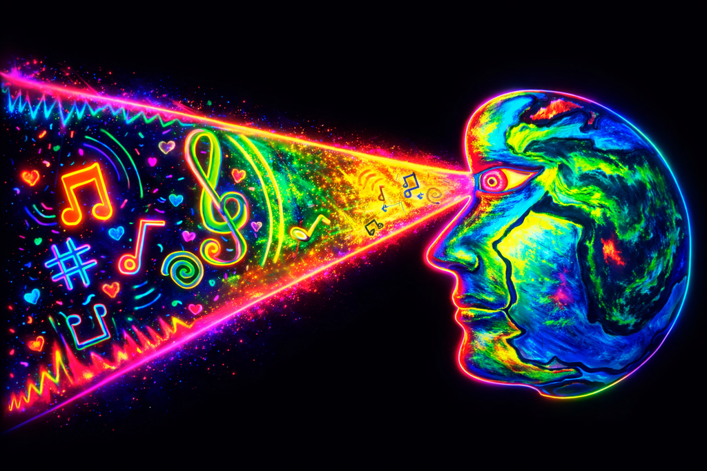 Psychedelic Vision - Black T-Shirt - POD