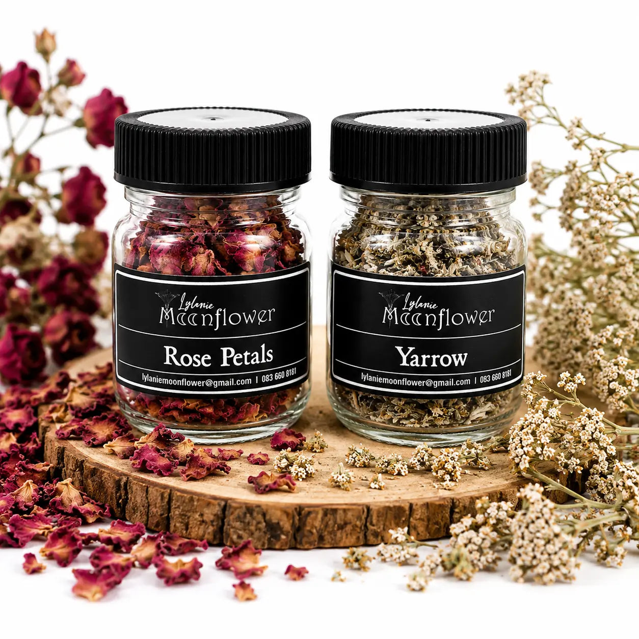 Botanical Intentions kit - Yarrow & Rose Petals Herbal Infusion - Sacred Feminine